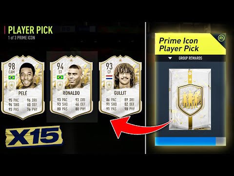 FIFA 22 15 x guaranteed prime icon player pick packs!