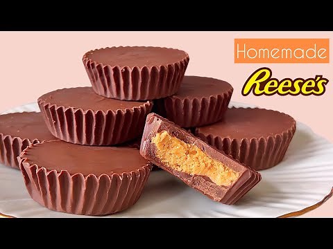 Homemade Reese's Peanut Butter cups in 10 minutes! Easy and Yummy!