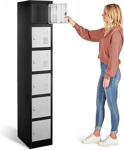 [Hot Item] Home Office Employee Steel Lockers Storage Cabinet 6 Doors School Gym Metal Lockers Wardrobe with Lock