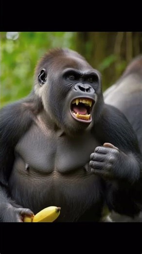 Hilarious Gorilla Moments You Can’t Miss! #gorilla #animals #monkey #cute #shorts.