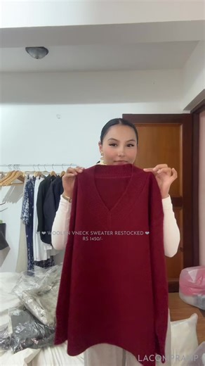 Woolen V Neck Sweater Available for Delivery in Nepal