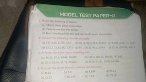 MODEL TEST PAPER-II1. Write the following in figures:(a) Thir... | Filo