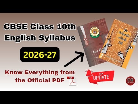 CBSE Class 10 English Syllabus 2026-27 | Latest Official PDF Explained
