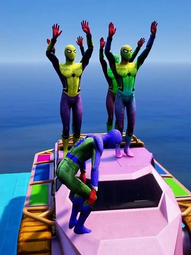 GTA 5 Epic Water Ragdolls Spiderman Jump/Fails 😲 Ep 72
