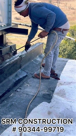 ROOF WATERPROOFING WITH HOT BITUMEN JOINT COATING #amazing #shorts #shortvideo #reels #viral #home