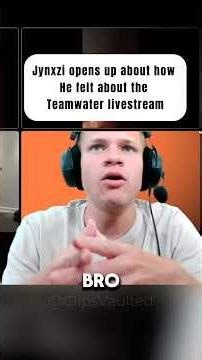 Jynxzi opens up about how he felt the TeamWater livestream went 👀