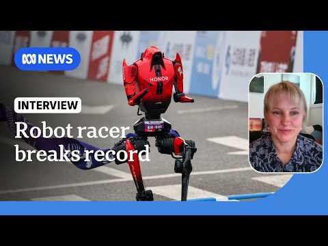Chinese humanoid robot beats world record for fastest human half-marathon | ABC NEWS