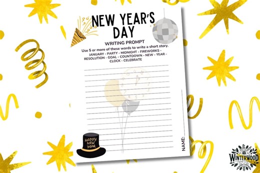 New Year’s Day Writing Prompt Printable (january 1) | Fun January Writing Activity for Kids | New Year Creative Writing Worksheet - Etsy Canada