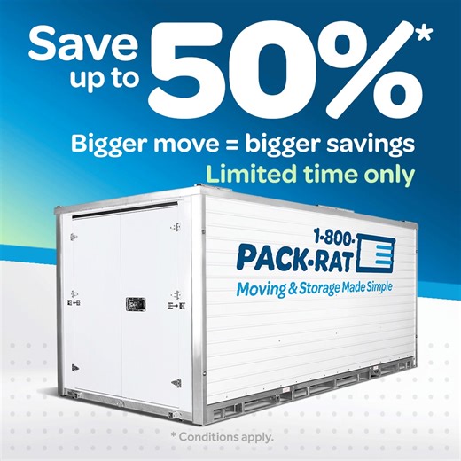 Planning a move this Summer? 📦📦📦 Let 1-800-PACK-RAT help you! Use promo code SUMMERSALE and save up to 50% off your move instantly! The bigger your move, the bigger your savings. Get a free quote online and use our limited-time promo code today: https://bit.ly/2Xa1yul | 1-800-PACK-RAT