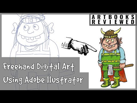 Freehand digital illustration tutorial (time lapse) in Adobe Illustrator