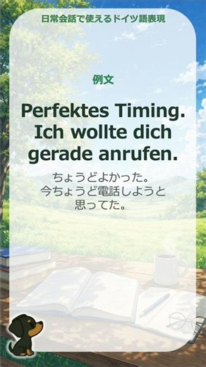 [Everyday Expressions] Perfect timing! How to say "nice timing" in German #deutsch #a2 #a1 #b1