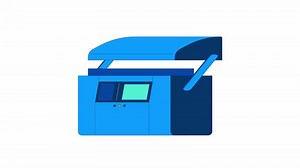 Hydraulic press brake machine 2D object animation. Industrial equipment for manufacturing processes cartoon 4K , alpha channel. Modern technology animated flat item on white background