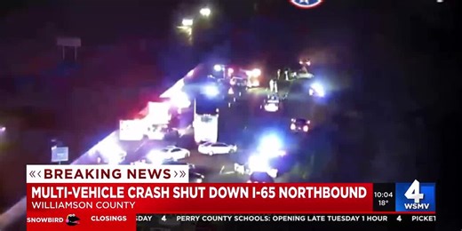 Multi-vehicle crash shut down I-65 Northbound