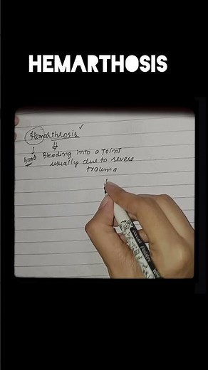 What is Hemarthrosis |A comprehensive overview #physiotherapy