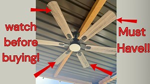 Watch Review - FUMLTP 56inch Ceiling Fans with Lights and Remote on Amazon Live