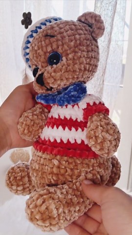 Sailor Bear Amigurumi Crochet Pattern | Cute Nautical Toy | Easy Crochet Tutorial PDF | Taddy the Sailor | Perfect as a Gift - Etsy