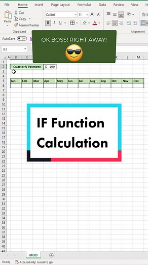 How to calculate quarterly payments or salaries……. Shop courses, excel guides, shortcut merch, and more using the link in my profile. #exc#excelc#exceltipsc#exceltricksr#spreadsheetsr#corporatec#accountingn#financer#workhackst#tutoriale#sheetsktoktaughtme
