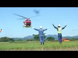 【令和4年度 静岡県総合防災訓練】島田市消防団によるヘリ誘導訓練