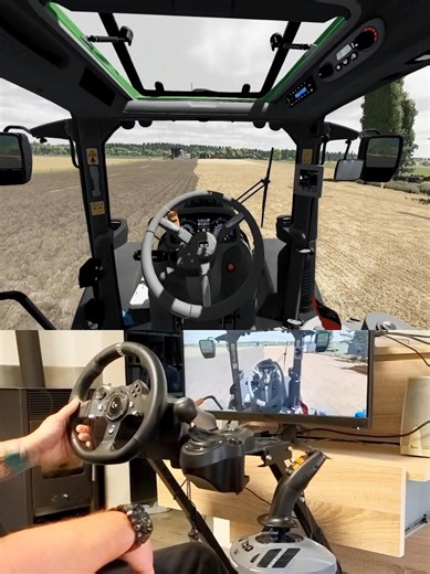 Farming Simulator Deutz Fahr 6170 Steering Wheel Manual Gearbox Thrustmaster Farmstick #dkgc #deutz
