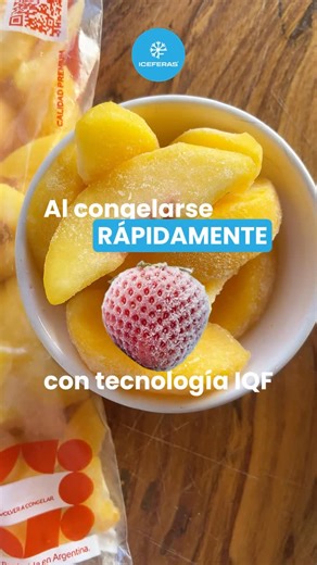 𝗜𝗖𝗘𝗙𝗘𝗥𝗔𝗦 𝗦𝗥𝗟 on Instagram: "En Iceferas trabajamos con fruta y verdura 100% natural, sin aditivos ni conservantes. 🌱 Gracias a la tecnología IQF (Individual Quick Freezing), cada pieza se congela rápido y por separado, conservando: ✨ Sabor ✨ Color ✨ Nutrientes El resultado: frutas y verduras listas para usar, como recién cosechadas, pero siempre disponibles en tu freezer. ❄️ Conocé nuestro catálogo completo en biografia"