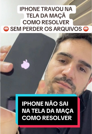 Como resolver iPhone travado na tela da maçã