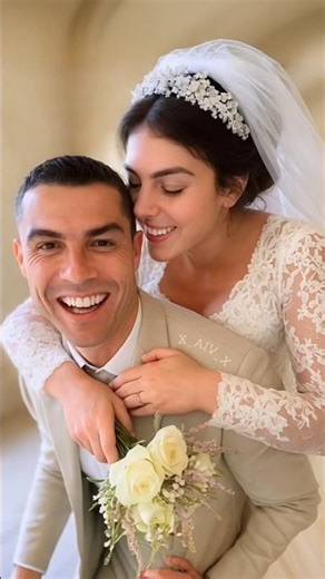 Georgina Jumps Into Ronaldo’s Arms… Pure Wedding Love 🤵❤️👰