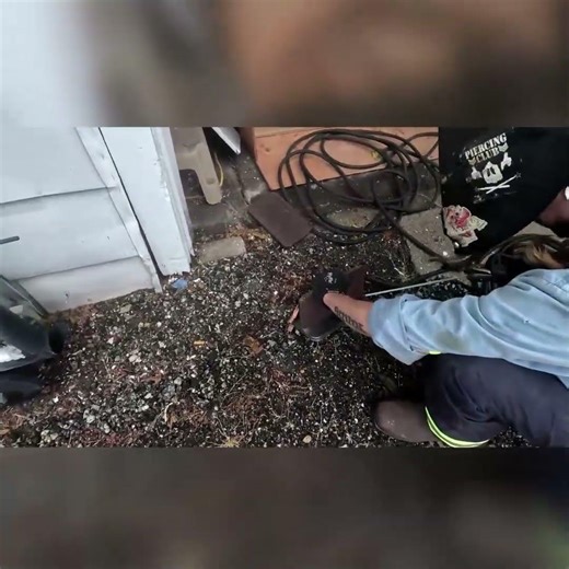 Backyard industrial vibes: The art of welding on display! ⚙️🔥