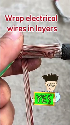 High-tech layered wire splicing #wiring #wire #tech #electrical #electrician