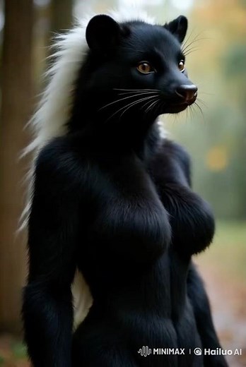 [M2FA] TG TF - Man Transforms into Anthro Female Skunk #TG #TF #M2F #Anthro #Furry #Transformation