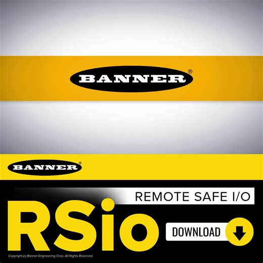 Banner Engineering on Instagram: "If you’re designing or upgrading a CIP Safety™ system, RSio™ Remote Safe I/O gives you flexibility where it matters most. RSio features six independently configurable hybrid inputs and two configurable outputs that support both safety-rated and standard devices. Each input can monitor a single safety device or an ISD chain of up to 32 devices with full device-level diagnostics. Even better? RSio is configured entirely in Studio 5000® using a Banner-provided Add-
