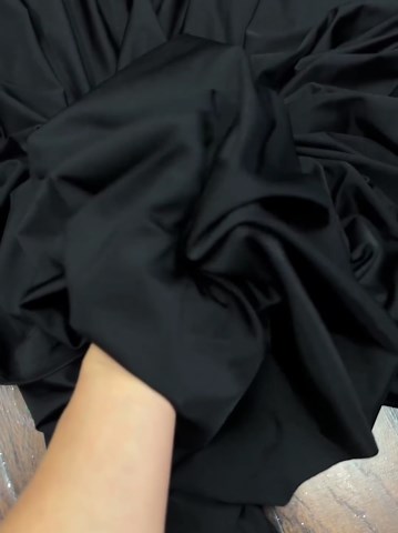 Premium Nylon Lulu Yoga Spandex Fabric - Ultra-Soft & Stretchy 4-Way Stretch Fabric by The Yard - Perfect for Activewear and Swimsuit Fabric, and More -1 Yard - 58 Inch Width (Black)