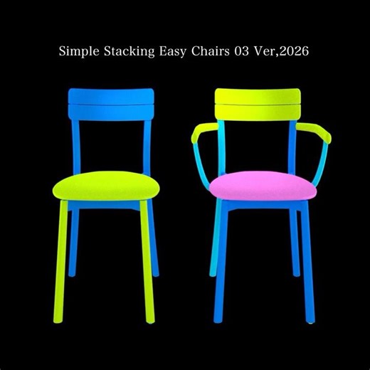 Simple stacking easy chairs 03 Ver,2026
