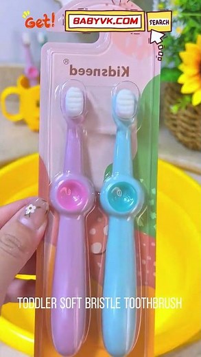 Toddler Soft Bristle Toothbrush: Soft Bristles Protect Sensitive Gums, Wide Handle for Easy Grip.