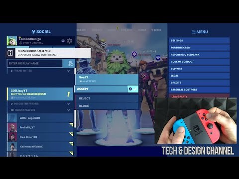How to Accept Friend Request in Fortnite - Nintendo Switch