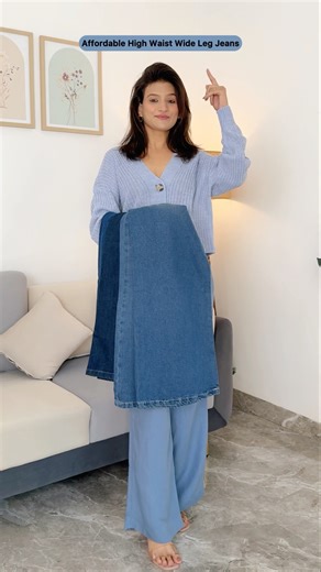 High waist wide leg Jeans haul l Affordable Stylish jeans l Myntra Must Have Bottoms #jeans #myntra