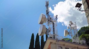 Modern Antenna 5G technology details with wires