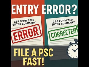 PSC Corrections Explained: Fix CBP Entry Errors Fast