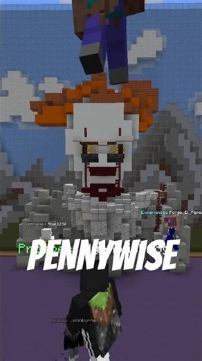 INSANE PENNYWISE BUILD!! 🔥 #minecraft #minecraftgameplay #hypixel #shorts #buildbattle