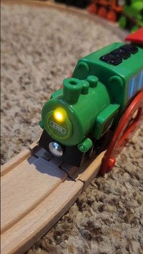 RC Train Pushes Thomas & Friends! 🚂 Giant Train Pile-up on Wooden Tracks!