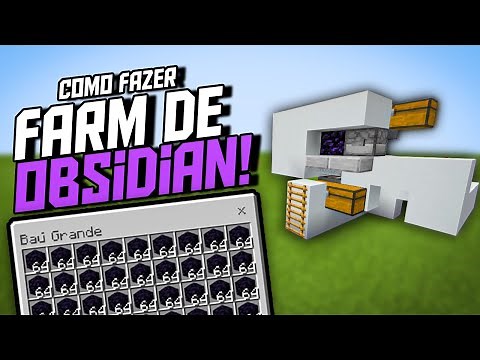 FARM de OBSIDIAN FÁCIL no MINECRAFT BEDROCK! | TUTORIAL