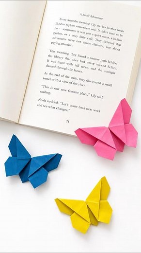 Making this beautiful Paper Butterfly Bookmark can be so easy | Easy 30-second Paper crafts