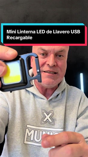 Mini Linterna LED de Llavero USB Recargable, Luz de Bolsillo Portátil e Impermeable, Luz de Emergencia Multifuncional para Camping, Reparación, Lectura y Más | Entrega Rápida | Regalo de Navidad #linterna #led #andar #senderismo #campinglife