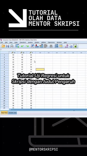 Judul skripsimu menggunakan kata pengaruh dan olah datanya pakai spss? Uji yang harus kamu lakukan untuk menentukan hipotesis asalah uji regresi. Tutorial lengkapnya tonton videonya sampai selesai. Kalau butuh bimbingan seputar skripsi bisa langsung join di kelas privat ya! #bimbinganskripsi #skripsikuantitatif #olahdataskripsi #tipsskripsi #spss