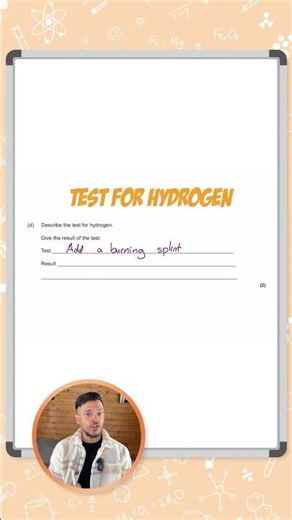 GCSE Chemistry: Exam Question | Test for Hydrogen