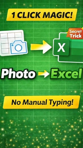 Image → Excel Automatically | Secret Excel Trick 🔥🔥