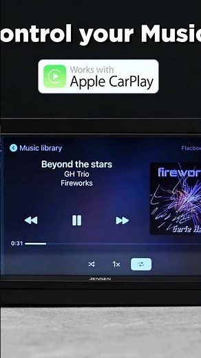 JENSEN J3CA7W 7" Double DIN Touchscreen Car Stereo | Wireless & Wired Apple CarPlay & Android Auto