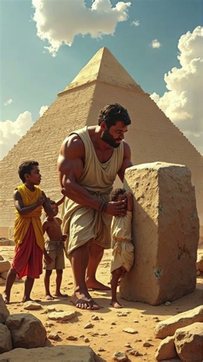 GIANT Humans Build Massive Pyramid With Ease? #africa #adipurush #travel.