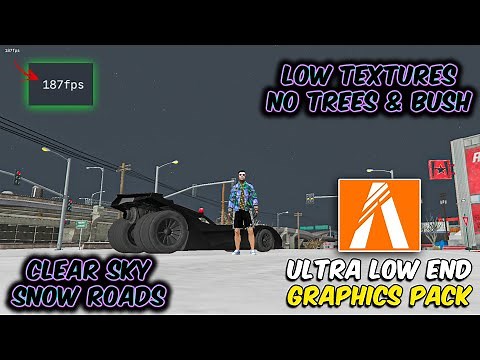 FiveM [ GTA V ] Ultra Low End PC Graphics Pack (Low Textures, Clear Sky, No tree/bush, Snow Roads)