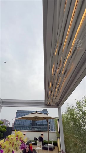 Stylish White Electric Pergola for Outdoor Living