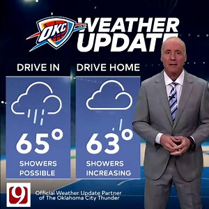 16K views · 79 reactions | A rainy Sunday in OKC ahead of tonight's game ️ David Payne brings us today's KWTV - NEWS 9 Weather Update | Oklahoma City Thunder | Facebook
